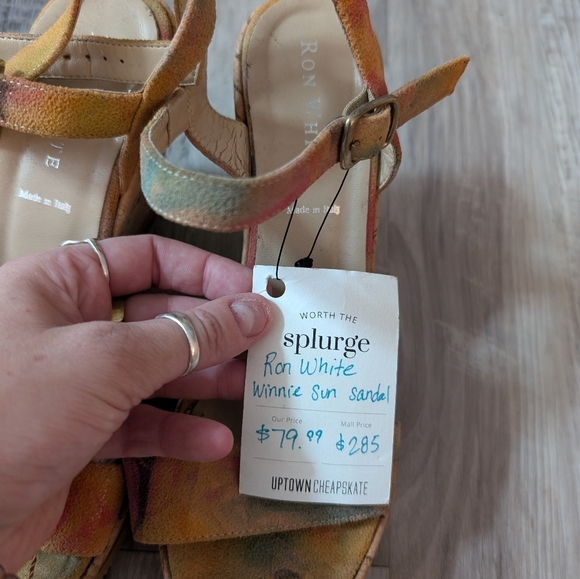 ¡!moving sale!¡ Designer Wedges!! Ron White multicolored suede wedges - Picture 2 of 4
